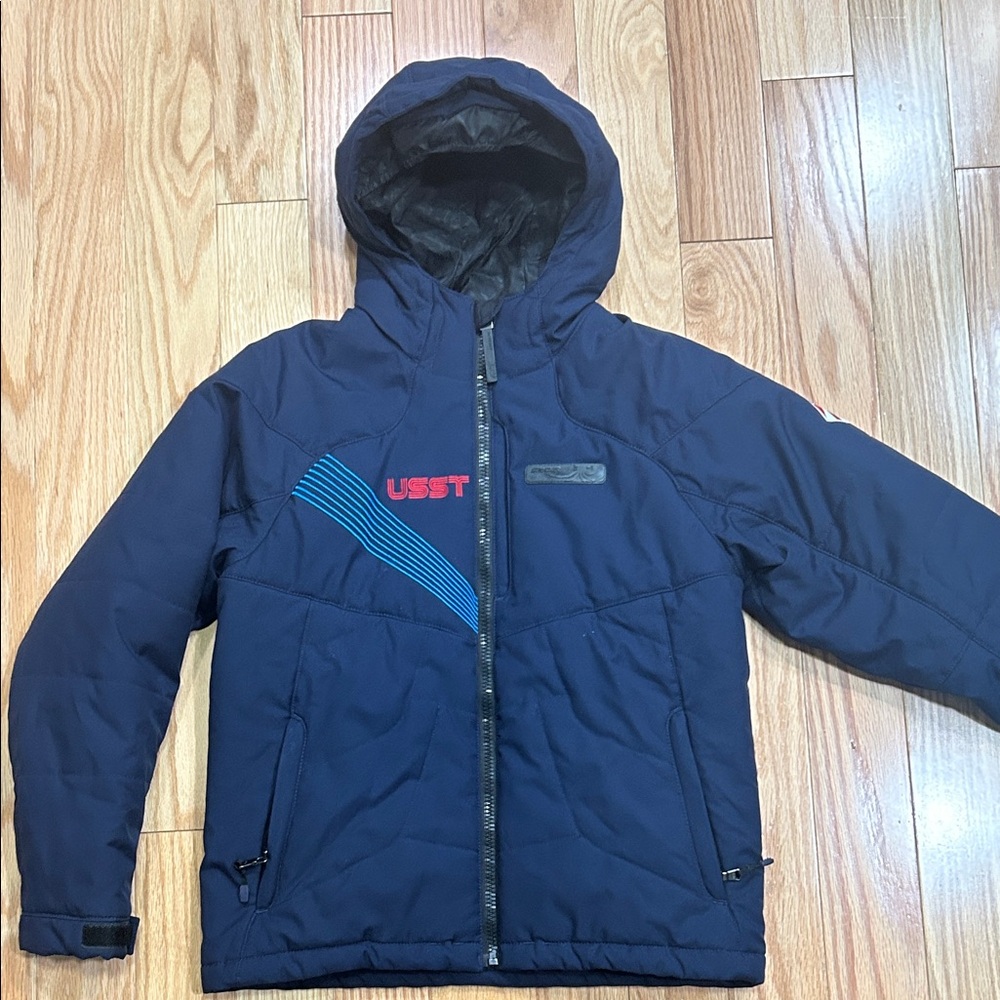 Spyder Navy Blue Kids Puffer Jacket